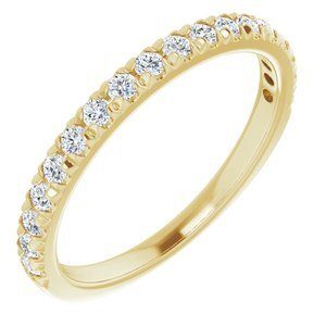 14K Yellow 1/3 CTW Diamond French-Set Anniversary Band   - 123883:6005:P