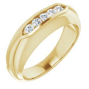 14K Yellow 1/3 CTW Diamond Men's Ring  - 9852:6017:P