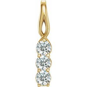 14K Yellow 1/4 CTW Diamond 3-Stone Pendant - 85982:6007:P