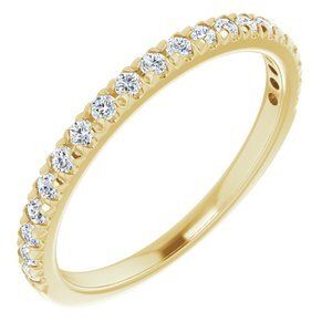 14K Yellow 1/4 CTW Diamond French-Set Anniversary Band   - 123883:6001:P