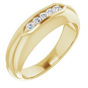 14K Yellow 1/4 CTW Diamond Men's Ring  - 9852:6013:P