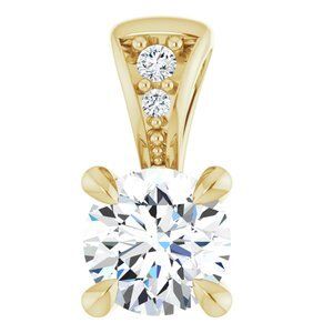 14K Yellow 1/4 CTW Diamond Pendant - 86803:6001:P