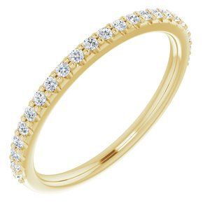 14K Yellow 1/5 CTW Diamond Band for 6.5 mm Round Ring    - 122145:60011:P