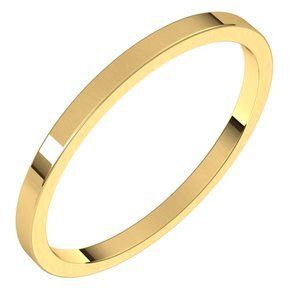 14K Yellow 1.5 mm Flat Band Size 15.5 - F15.5:612:P
