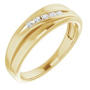 14K Yellow 1/6 CTW Diamond 5-Stone Band - 122789:60015:P