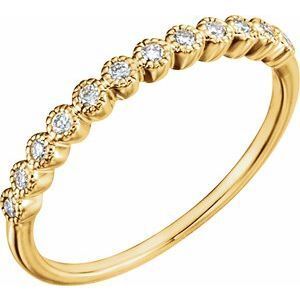 14K Yellow 1/6 CTW Diamond Anniversary Band Size 4.25 - 63008:291948:P