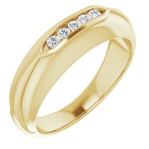 14K Yellow 1/6 CTW Diamond Men's Ring   - 9852:6001:P