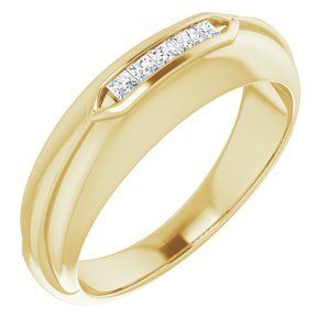14K Yellow 1/6 CTW Diamond Men's Ring  - 9852:6025:P