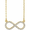 14K Yellow 1/8 CTW Diamond Infinity 16 1/2" Necklace - 67072:84409:P