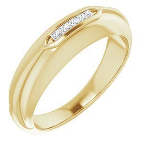14K Yellow 1/8 CTW Diamond Men's Ring  - 9852:6021:P