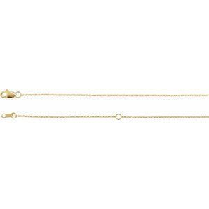 14K Yellow 1 mm Solid Cable 18-20" Chain - CH1015:101:P