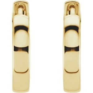 14K Yellow 14 mm Hinged Hoop Earrings - 20007:27504500:P