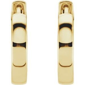 14K Yellow 14 mm Hinged Hoop Earrings - 20007:27504500:P