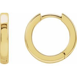 14K Yellow 14 mm Hinged Hoop Earrings - 20172:112:P