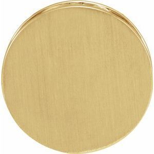 14K Yellow 17 mm Engravable Scroll Disc Slide Pendant - 86634:102:P