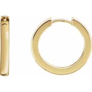 14K Yellow 18 mm Hinged Hoop Earrings - 20172:136038:P