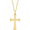 14K Yellow 19.3x11.4 mm Cross 18" Necklace - R41276:6006:P
