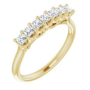 14K Yellow 2.5 mm Square 5/8 CTW Diamond Anniversary Band   - 123428:6016:P