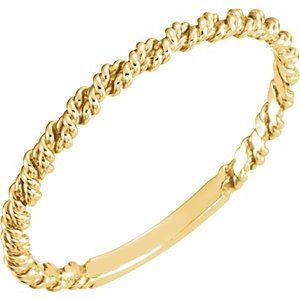 14K Yellow 2 mm Twisted Rope Band - 255:1904:P