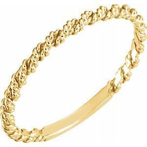 14K Yellow 2 mm Twisted Rope Band - 255:1904:P