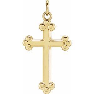 14K Yellow 21x11 mm Cross Pendant - R16287:212459:P