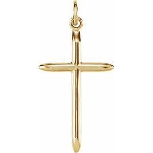 14K Yellow 25x15 mm Cross Pendant - R16273:1002:P
