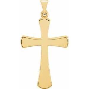 14K Yellow 28.5x19 mm Cross Pendant - R41276:305430:P