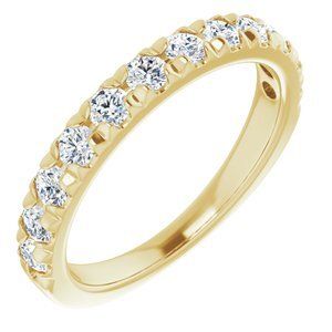 14K Yellow 3/4 CTW Diamond French-Set Anniversary Band   - 123883:6013:P