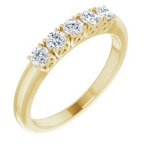 14K Yellow 3/8 CTW Diamond Anniversary Band - 122859:60005:P
