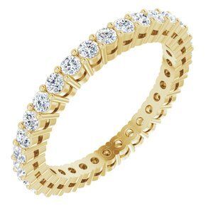 14K Yellow 3/8 CTW Diamond Anniversary Band Size 4.5 - 122980:60058:P