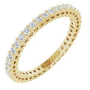 14K Yellow 3/8 CTW Diamond Anniversary Band Size 6 - 122980:60078:P