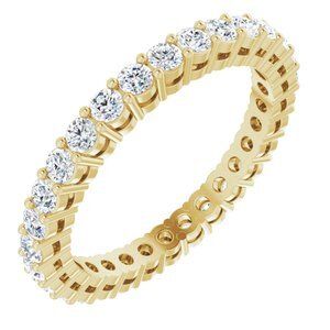 14K Yellow 3/8 CTW Diamond Anniversary Band Size 6 - 122980:60080:P