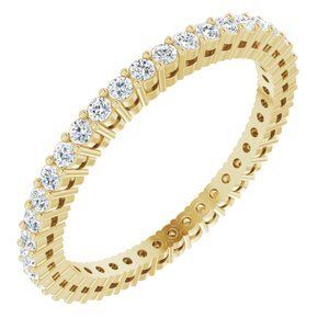 14K Yellow 3/8 CTW Diamond Anniversary Band Size 7.5 - 122980:60099:P