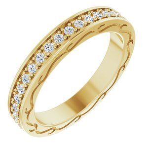 14K Yellow 3/8 CTW Diamond Round Eternity Band Size 5 - 122141:60046:P