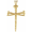 14K Yellow 34x24 mm Nail Design Cross Pendant - R8293:63431:P