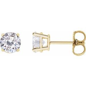 14K Yellow 5.5 mm Round Stuller Lab-Created Moissanite Earrings - 1874:70282:P