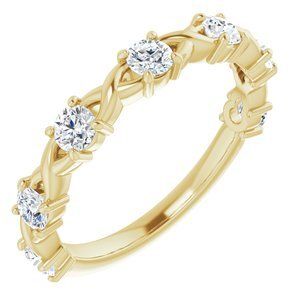 14K Yellow 5/8 CTW Diamond Anniversary Band - 123626:6034:P