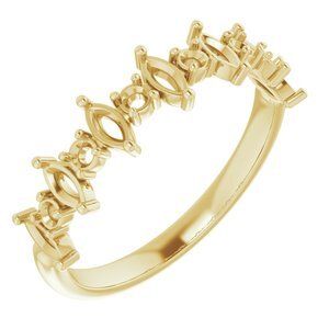 14K Yellow 5/8 CTW Diamond Anniversary Band   - 123629:6022:P