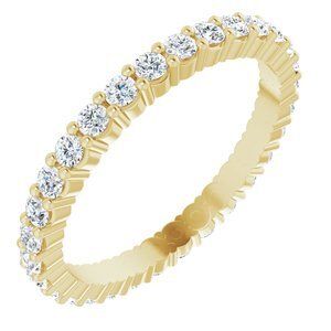 14K Yellow 5/8 CTW Diamond Round Eternity Band Size 5 - 122107:60024:P