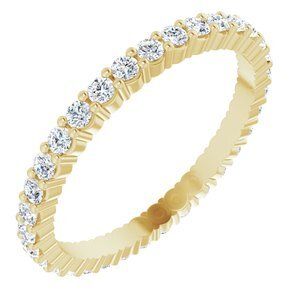 14K Yellow 5/8 CTW Diamond Round Eternity Band Size 7 - 122107:60026:P