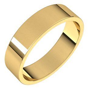 14K Yellow 5 mm Flat Band Size 7.5 - F7.5:138967:P
