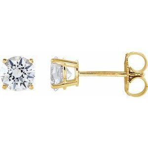 14K Yellow 5 mm Round Sapphire Earrings        - 1874:70161:P