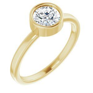 14K Yellow 6 mm Round Sapphire Ring - 71806:6161:P