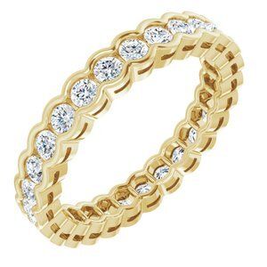 14K Yellow 7/8 CTW Diamond Eternity Band   - 123597:60022:P