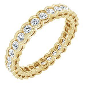 14K Yellow 7/8 CTW Diamond Eternity Band  - 123597:60102:P