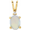 14K Yellow 7x5 mm Oval 4-Prong Accented Cabochon Pendant Mounting    - 1139:101:P