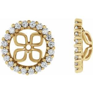 14K Yellow 8.5 mm ID 1/2 CTW Diamond Earring Jackets - 83556:60001:P