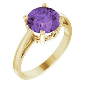 14K Yellow Amethyst Ring - 70530:101:P