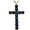 14K Yellow Blue Sapphire Cross Pendant - R8041S:163741:P
