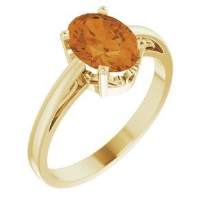 14K Yellow Citrine Ring - 70531:121:P